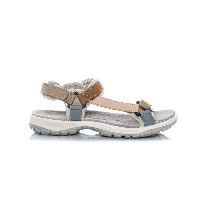 Sandalias anatómicas en piel con cierre de velcros en colores pastel