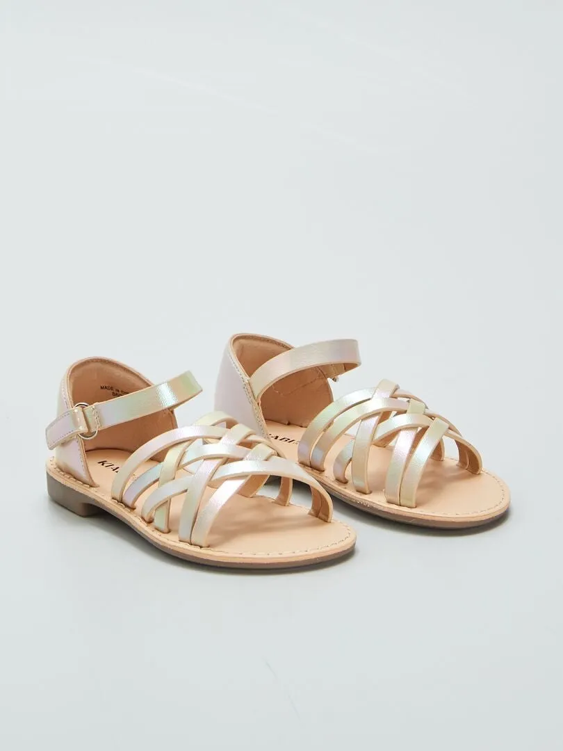 SANDALIAS IRISADAS  AMARILLO