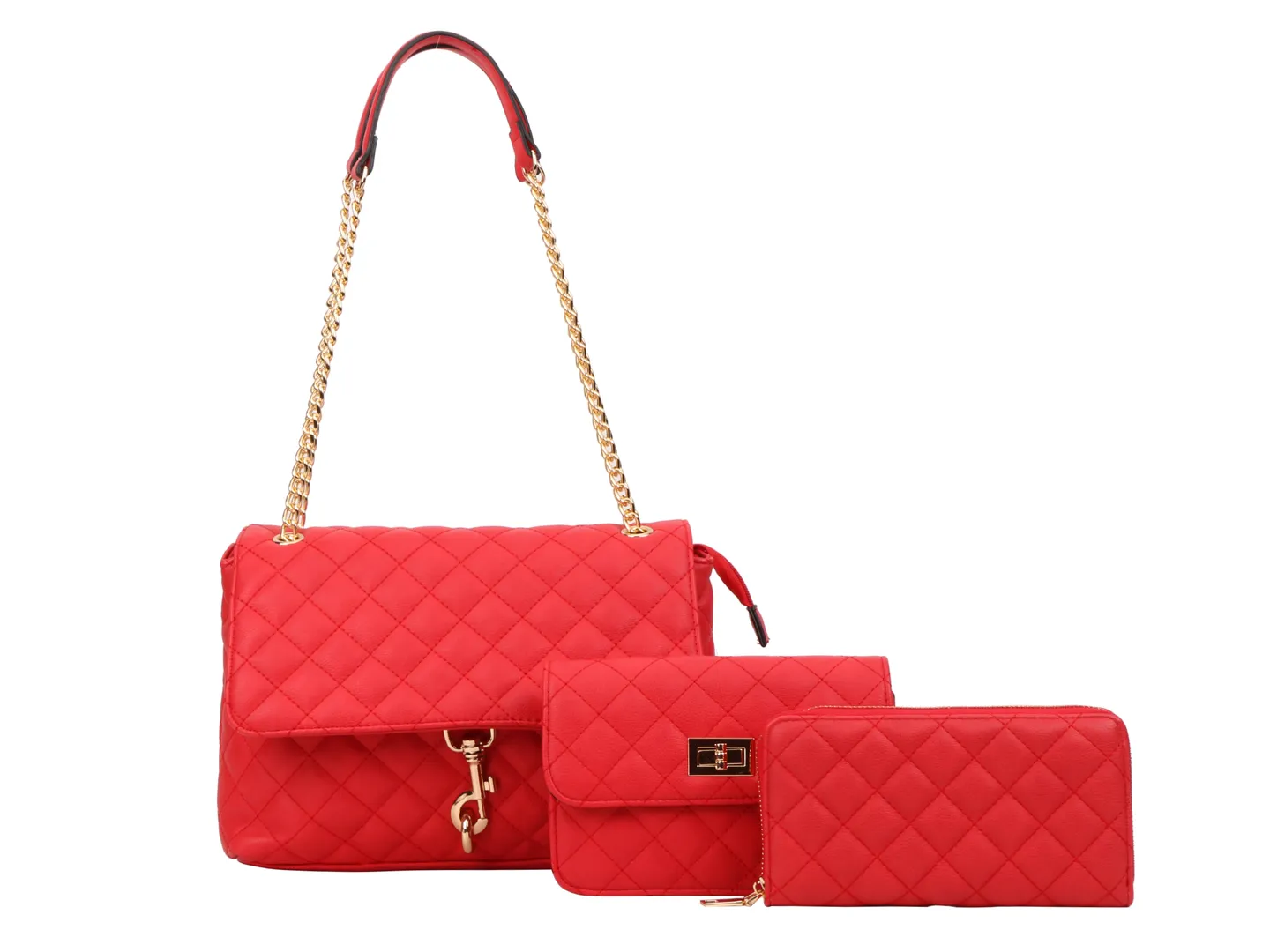 Set Bolsas Roze 8693s Color Rojo