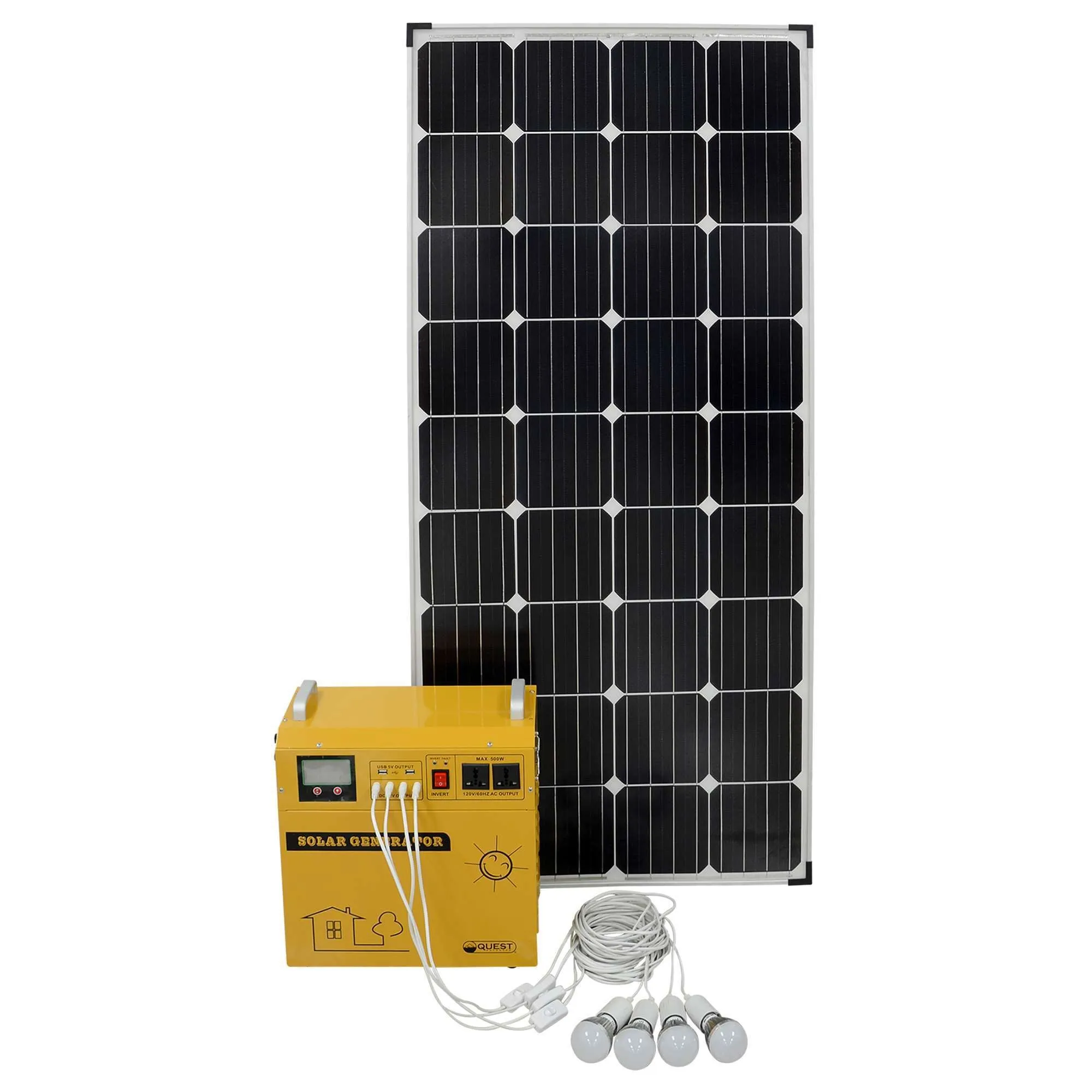 Sistema Solar Integrado 500 Watts con Inversor y Controlador