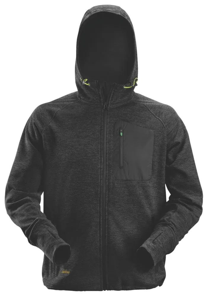 Snickers FlexiWork, sudadera de tejido polar, negro, talla L (pecho 43