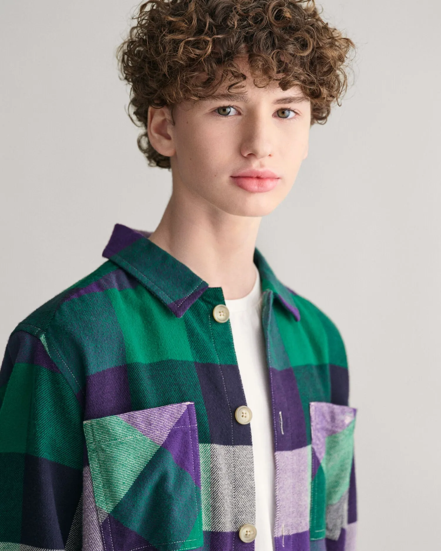 Sobrecamisa de cuadros Shield Teens