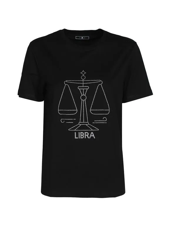 Solada Camiseta de manga corta mujer signo del zodiaco libra