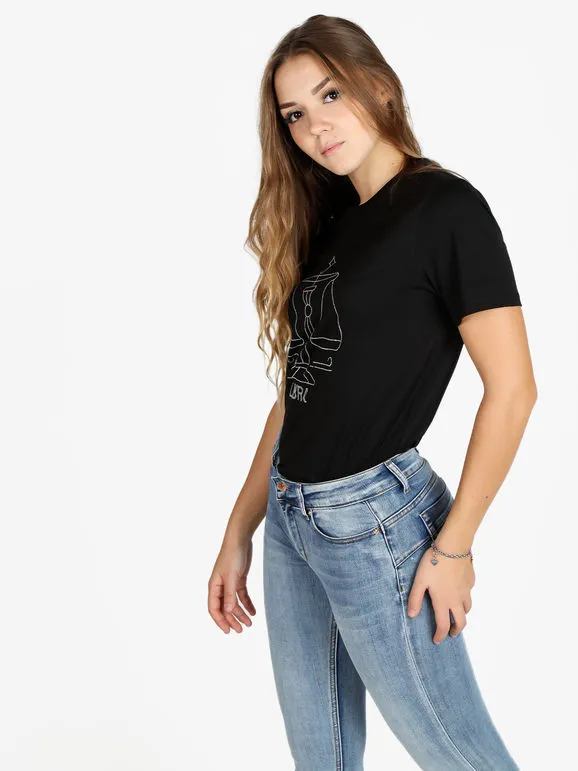 Solada Camiseta de manga corta mujer signo del zodiaco libra