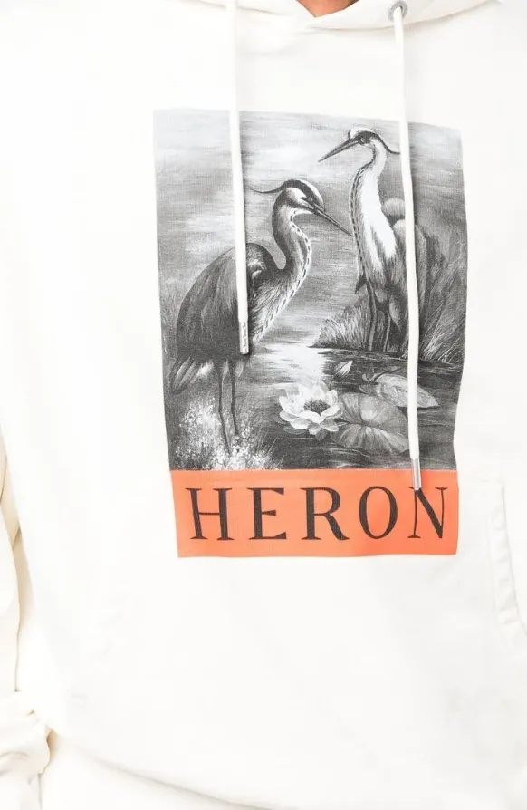 SUDADERA CAPUCHA HALFTONE BLANCA