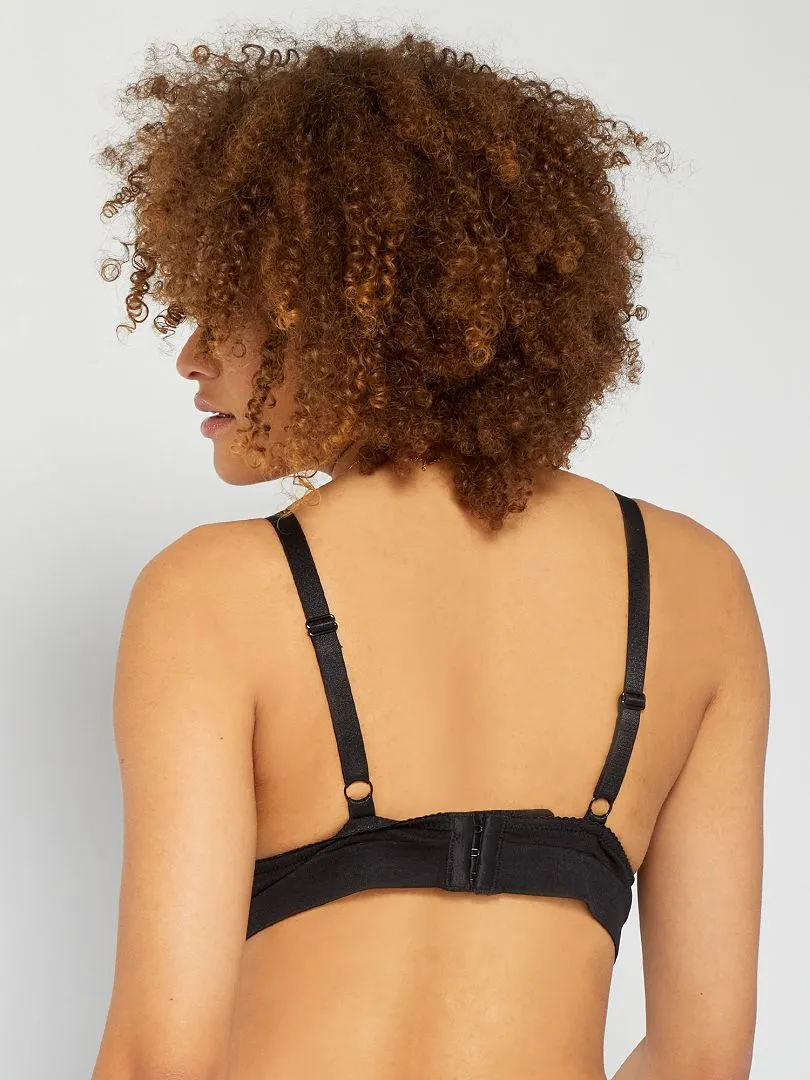 SUJETADOR CON FOAM 'SANS COMPLEXE'  NEGRO