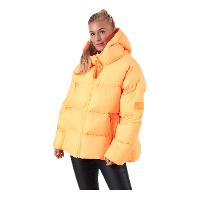 Svea Short Padded Hood Jacket Orange