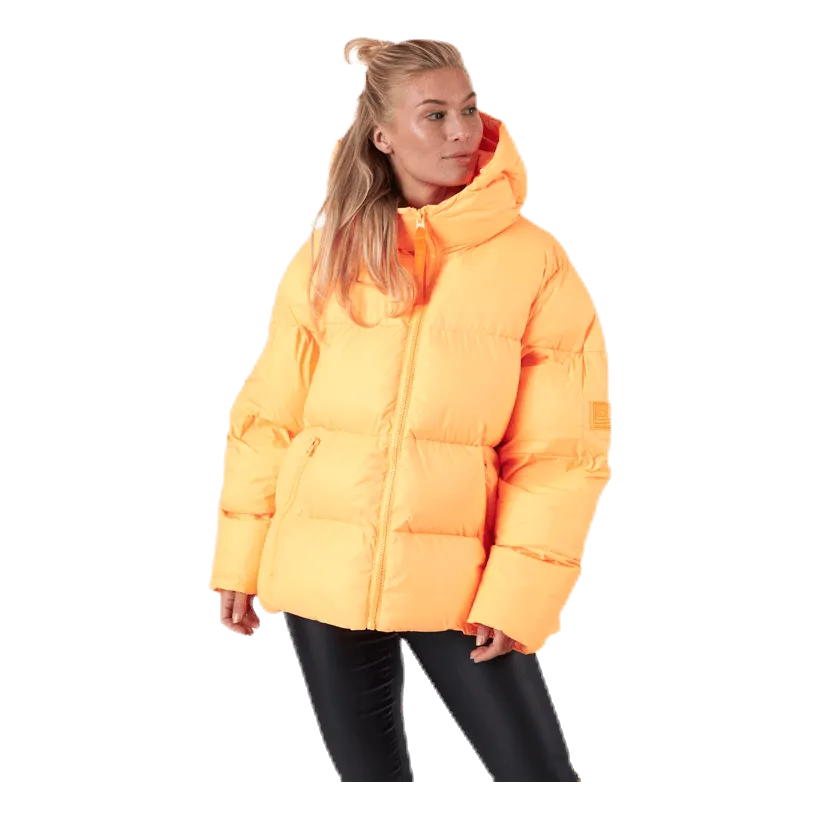 Svea Short Padded Hood Jacket Orange