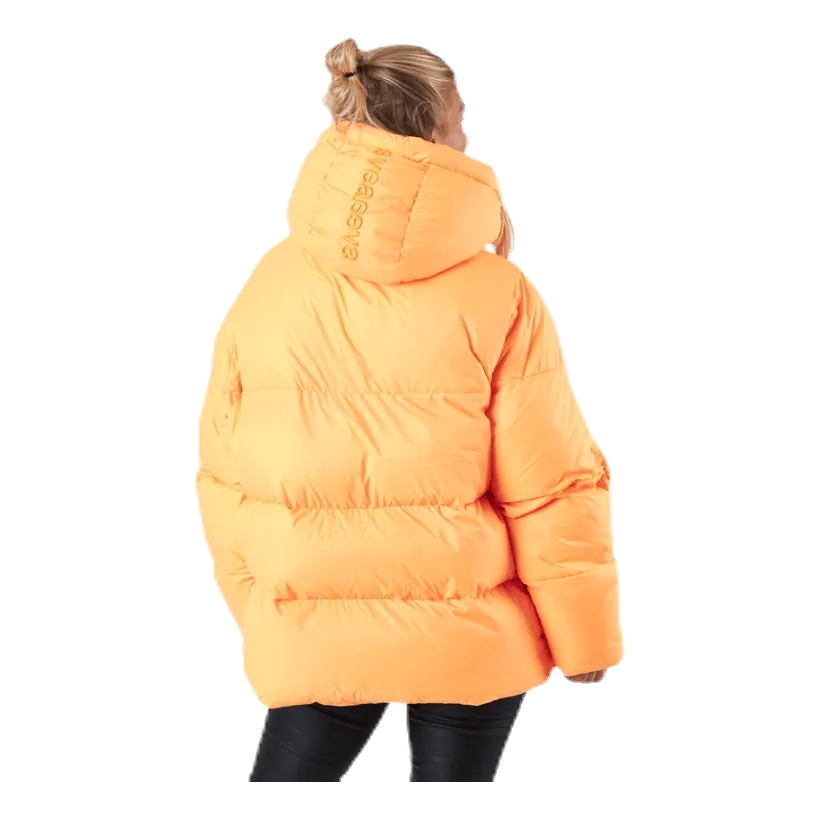 Svea Short Padded Hood Jacket Orange