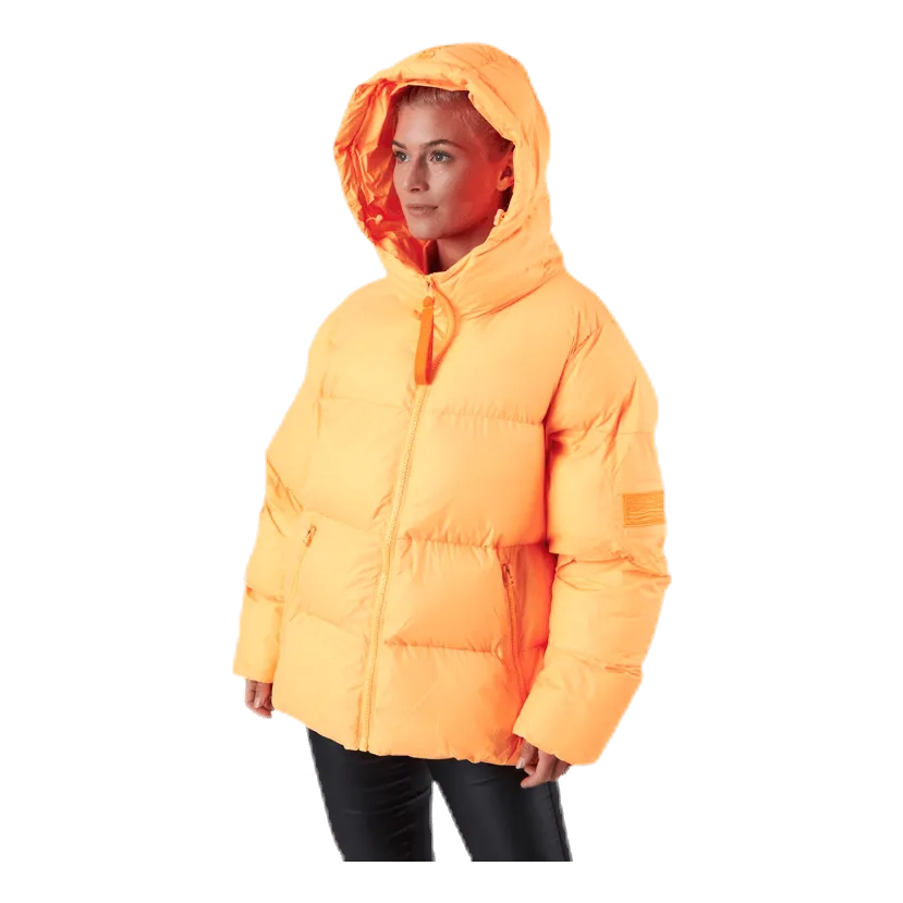 Svea Short Padded Hood Jacket Orange