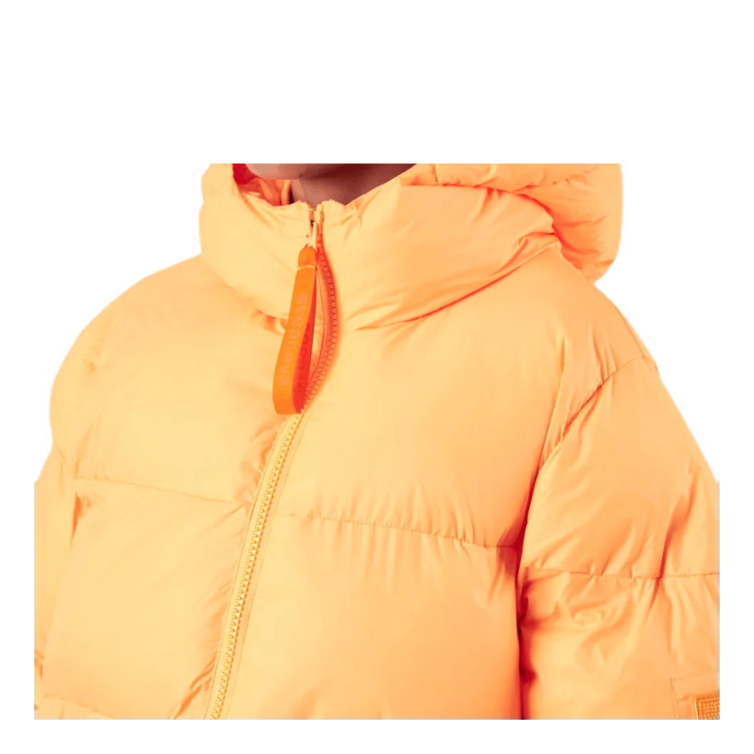 Svea Short Padded Hood Jacket Orange