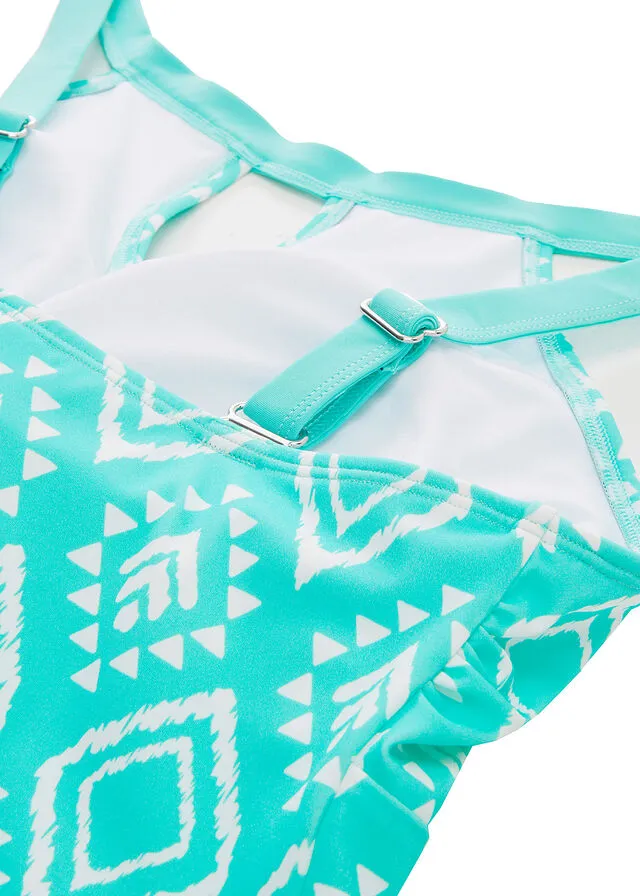 TANKINI (2 PIEZAS) TURQUESABLANCO LANA CON ESTAMPADO GRáFICO