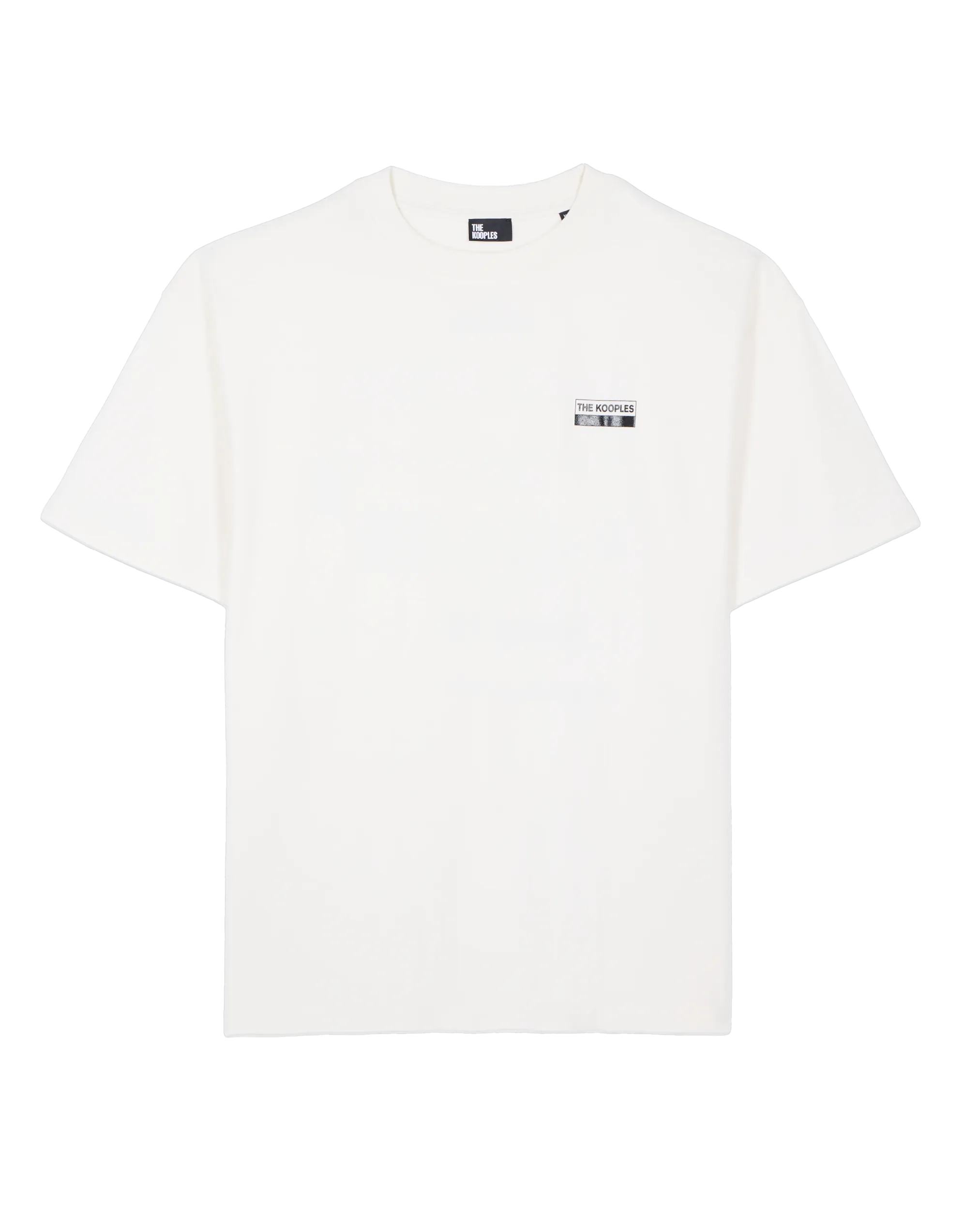 THE KOOPLES Camiseta de algodón oversize serigrafiada en blanco