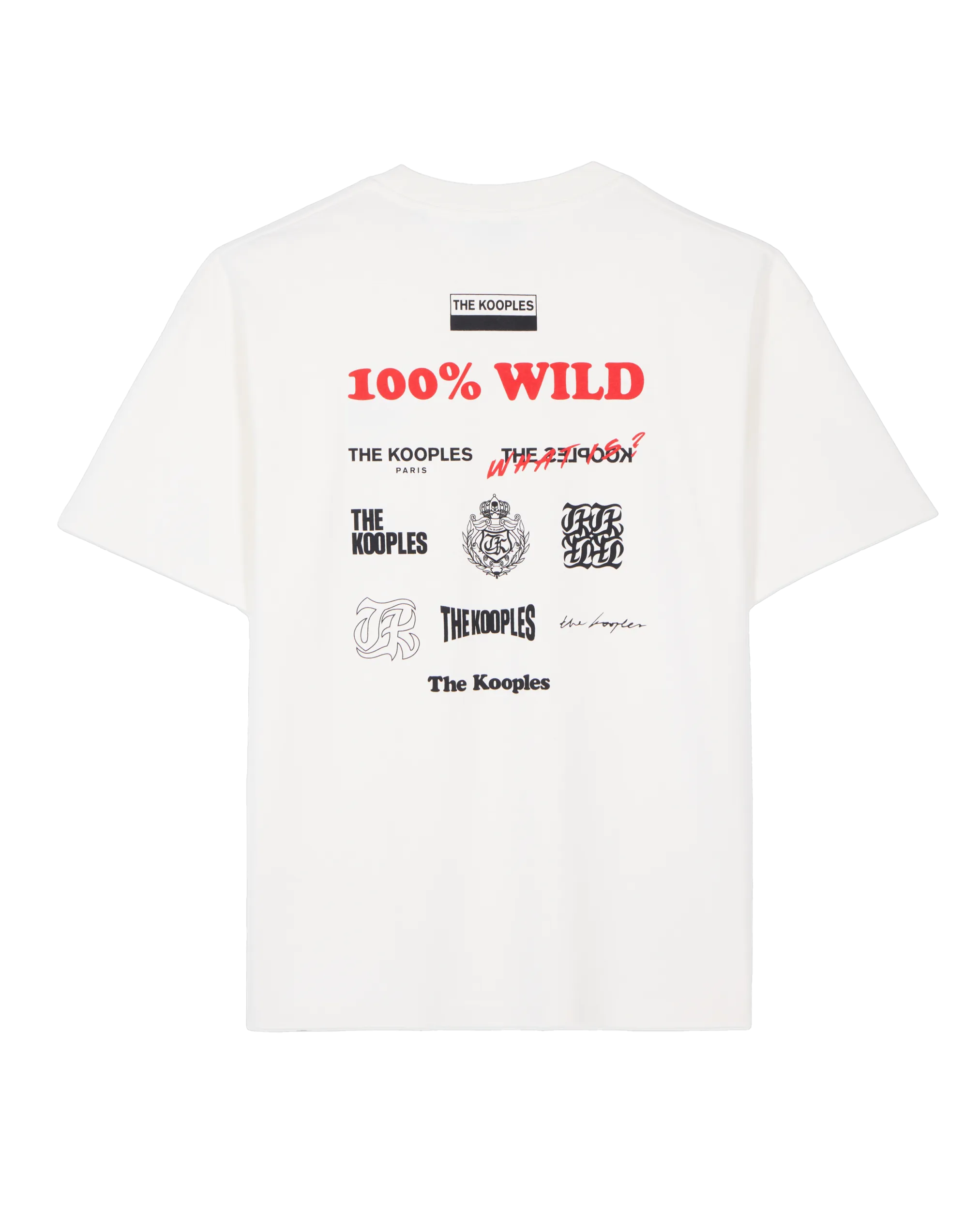THE KOOPLES Camiseta de algodón oversize serigrafiada en blanco
