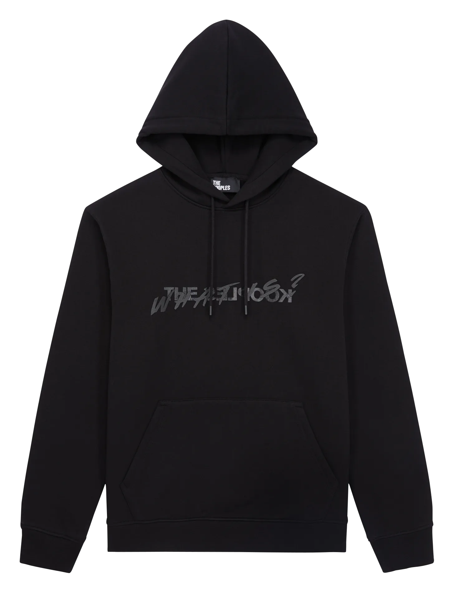 THE KOOPLES Sudadera de algodón serigrafiada con capucha en negro