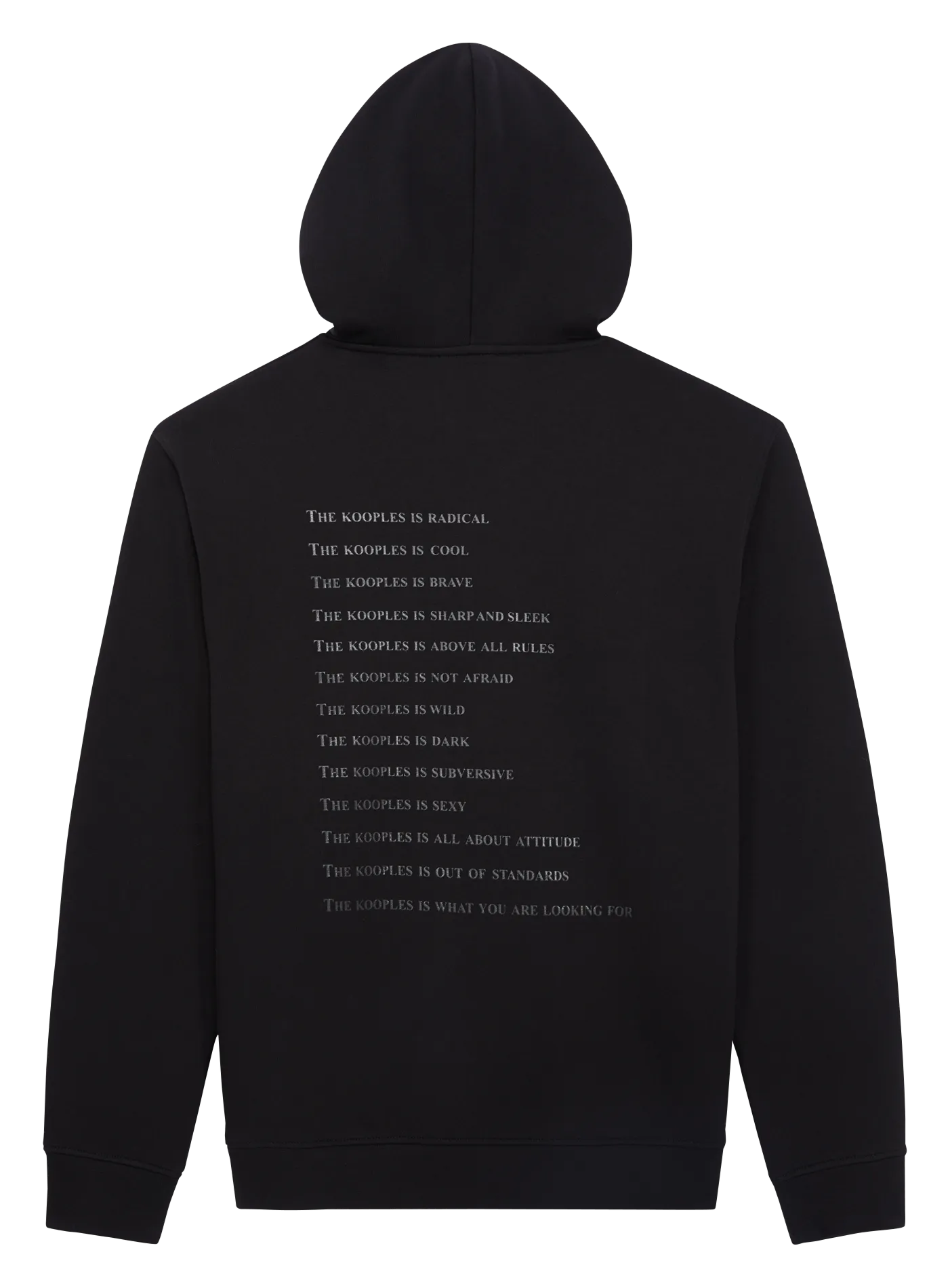 THE KOOPLES Sudadera de algodón serigrafiada con capucha en negro