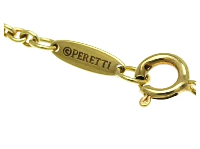 Tiffany & Co Collar Lariat de Perlas Open Heart de Tiffany Dorado 