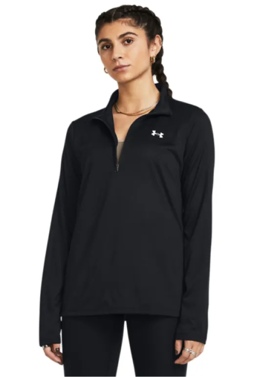 UNDER ARMOUR TECH 1/2 ZIP SOLID BLACK
