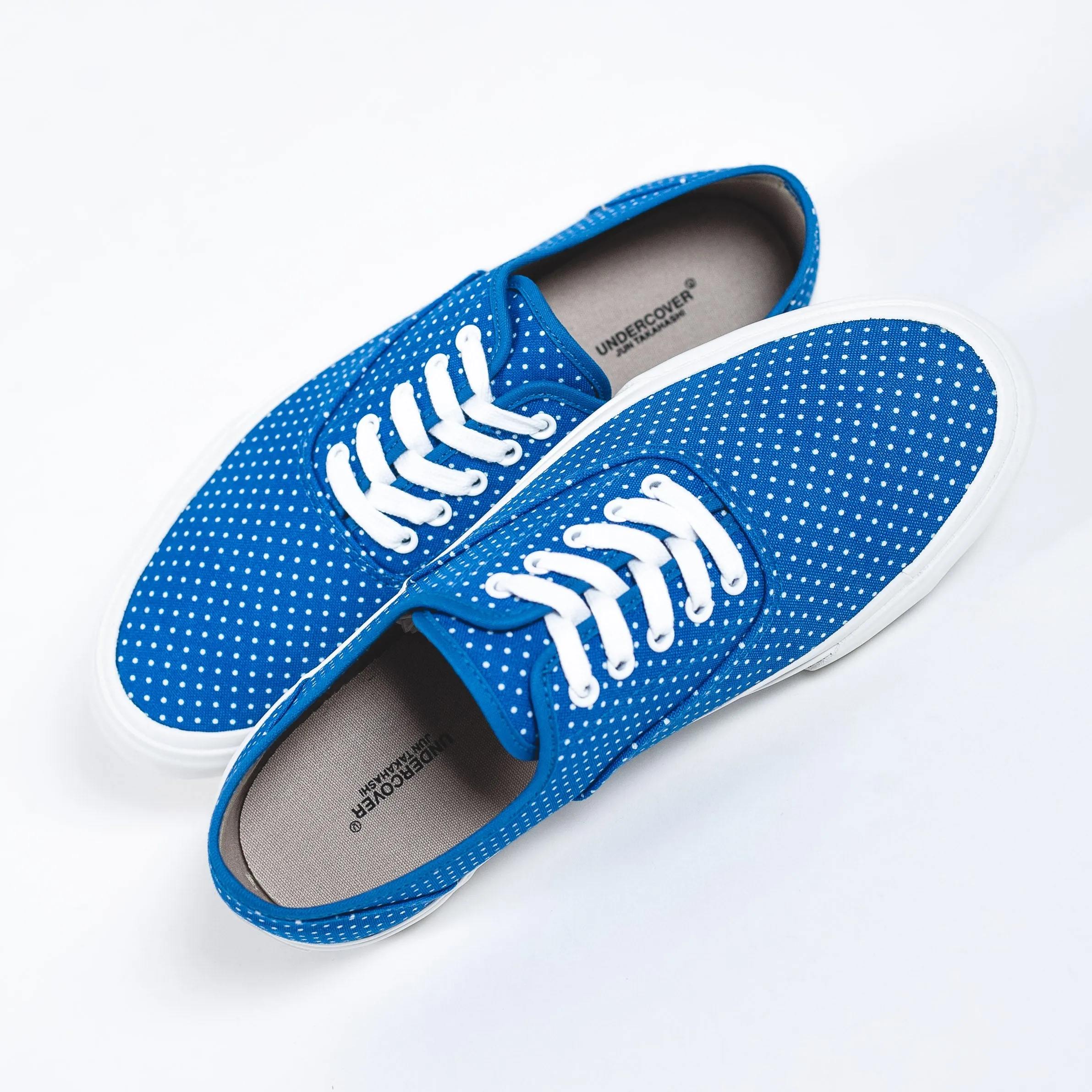 Undercover Polka Dot Printed Blue Sneakers