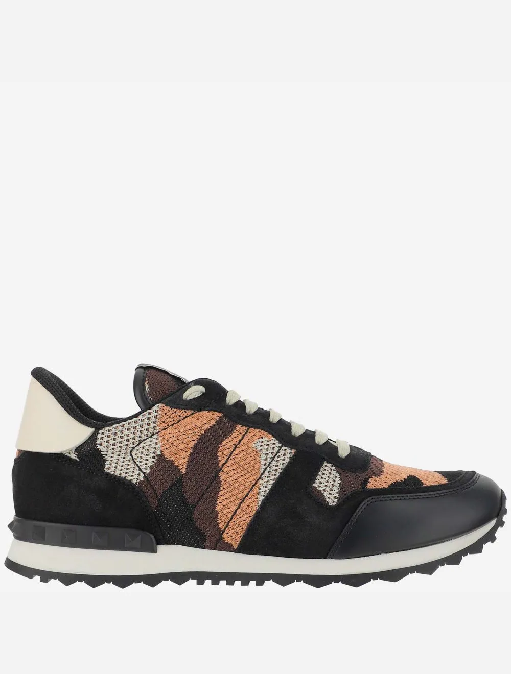 Valentino Embroidered Fabric Rockrunner Camouflage Sneakers