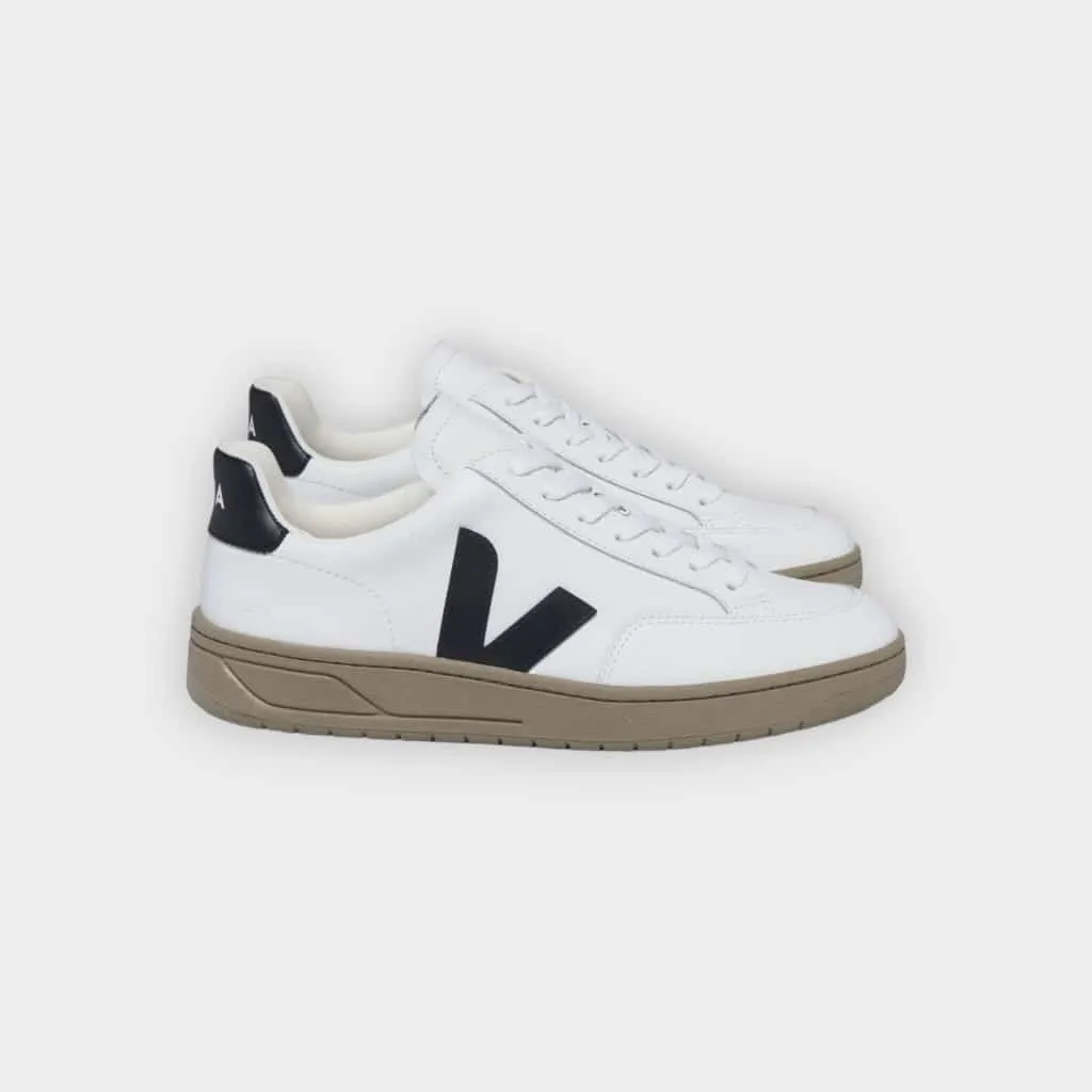 VEJA – ZAPATILLAS V12 LEATHER WHITE BLACK DUNE