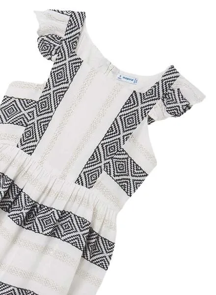 Vestido Mayoral Jacquard Lurex Blanco para Niña