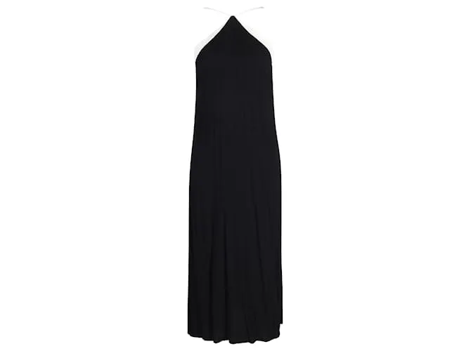 Vestido Reformation Damaris en Viscosa Negro y Marfil 