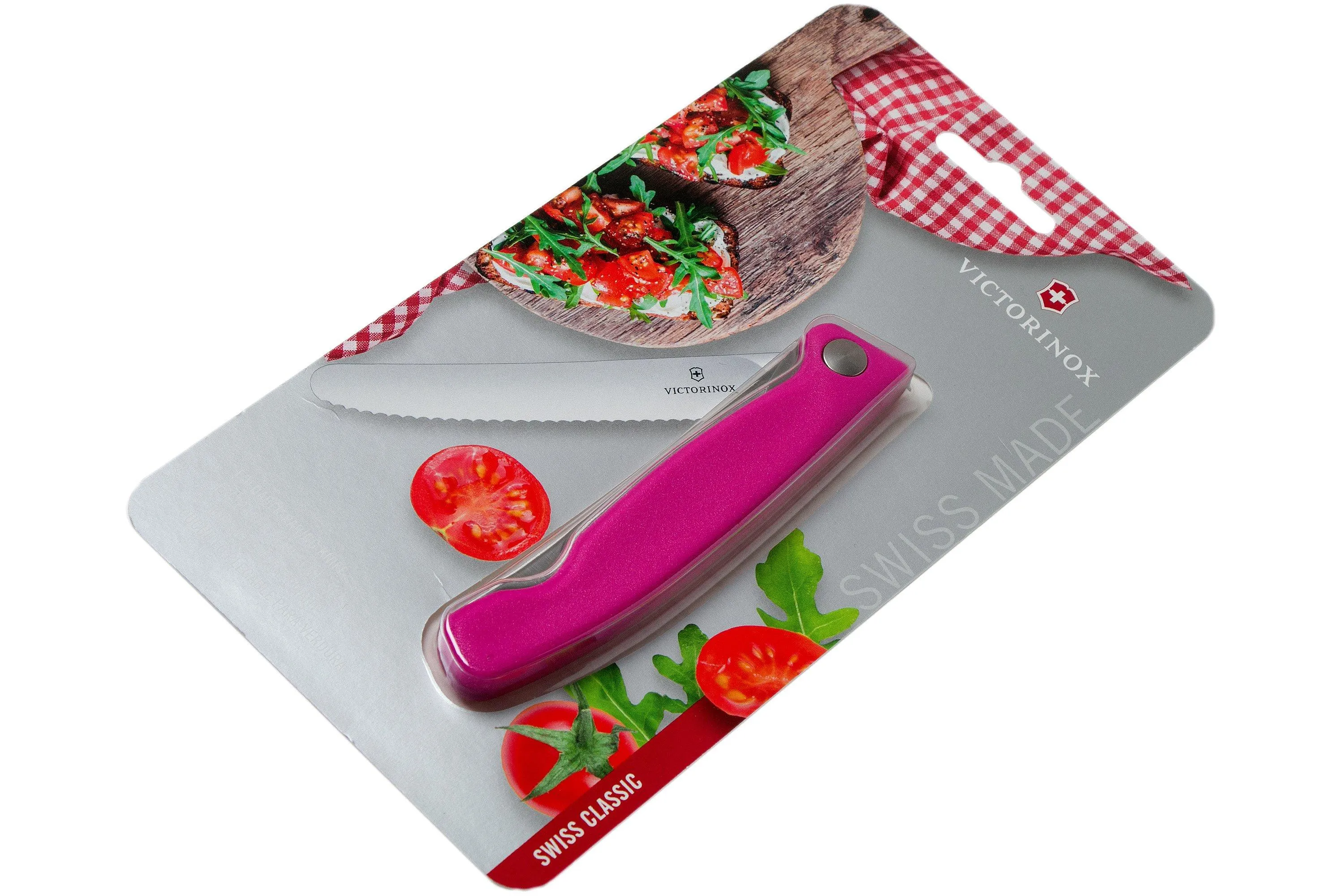 Victorinox SwissClassic cuchillo plegable para verduras rosa, 6.7836.F5B