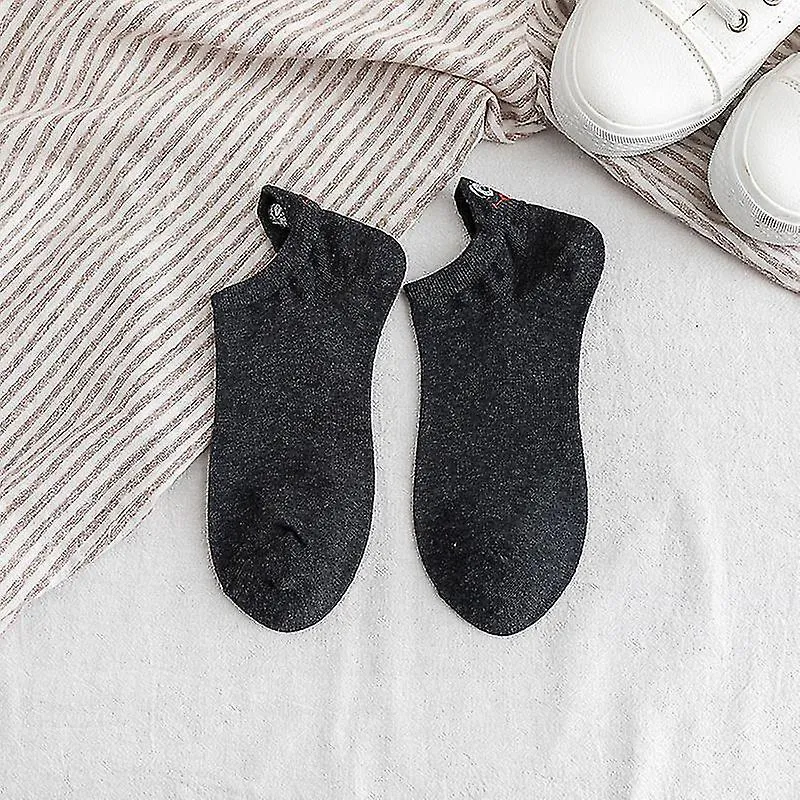 Wabjtam 10 pares calcetines de dibujos animados bordados Casual Funny Boat Socks Ankle Low Cut Socks