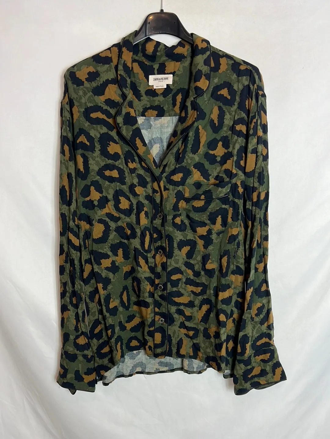 ZADIG&VOLTAIRE . Camisa print verde. T L