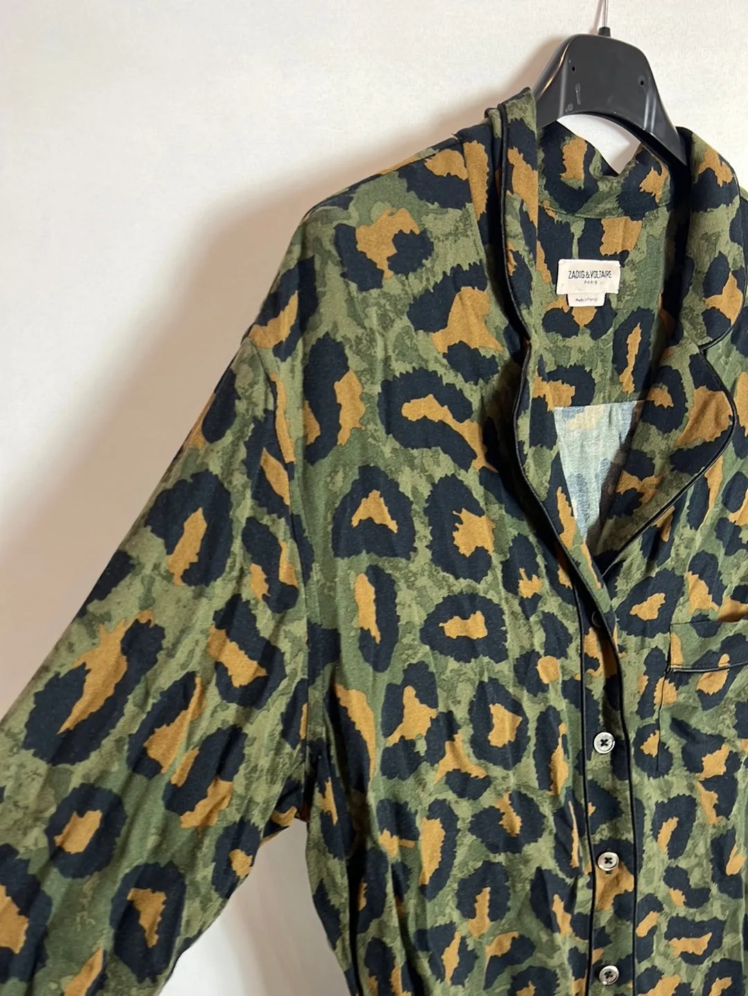 ZADIG&VOLTAIRE . Camisa print verde. T L