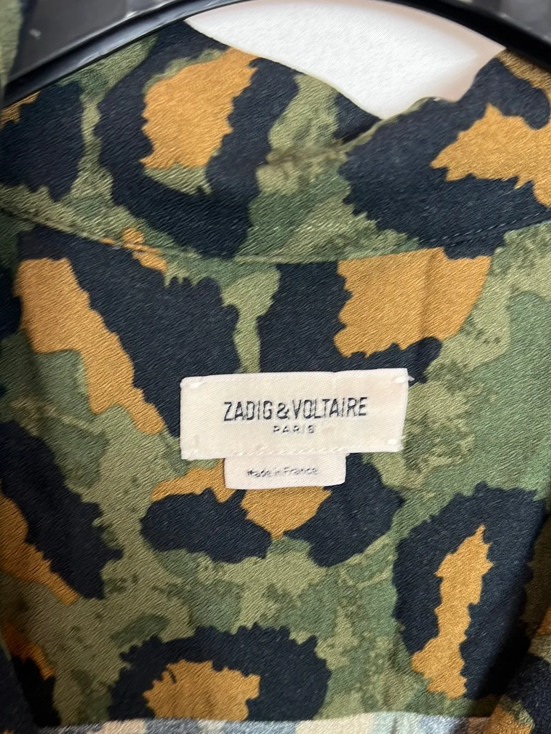ZADIG&VOLTAIRE . Camisa print verde. T L