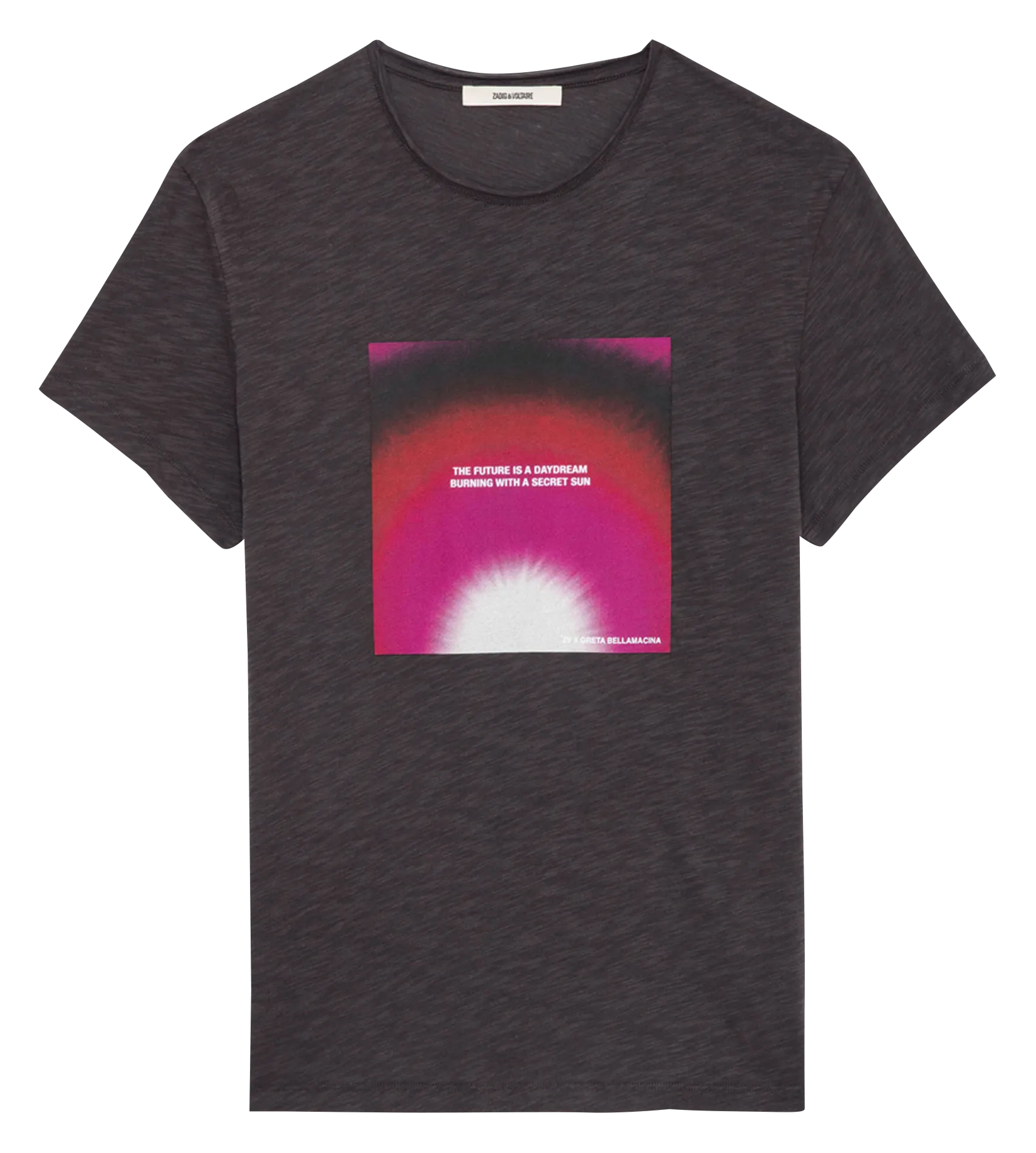 ZADIG&VOLTAIRE TOBY  CAMISETA ESTAMPADA DE ALGODóN ORGáNICO EN GRIS