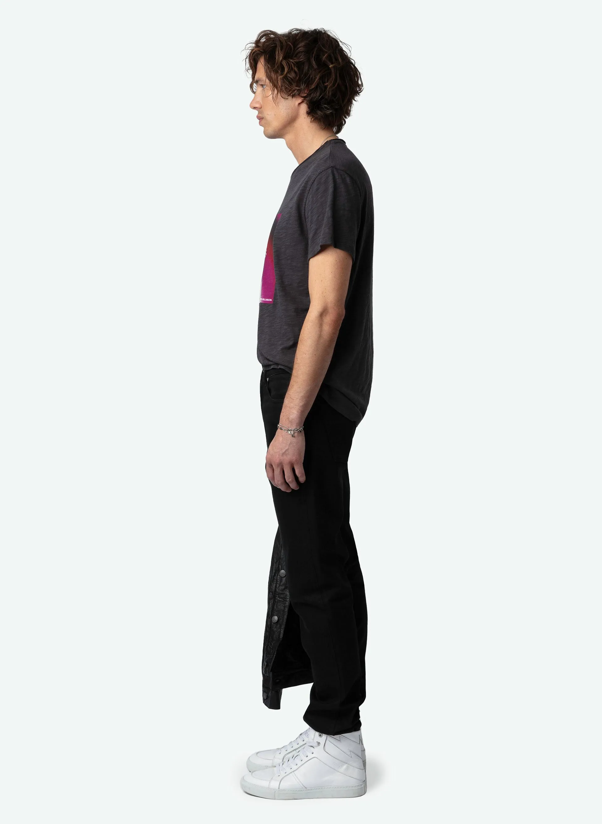 ZADIG&VOLTAIRE TOBY  CAMISETA ESTAMPADA DE ALGODóN ORGáNICO EN GRIS
