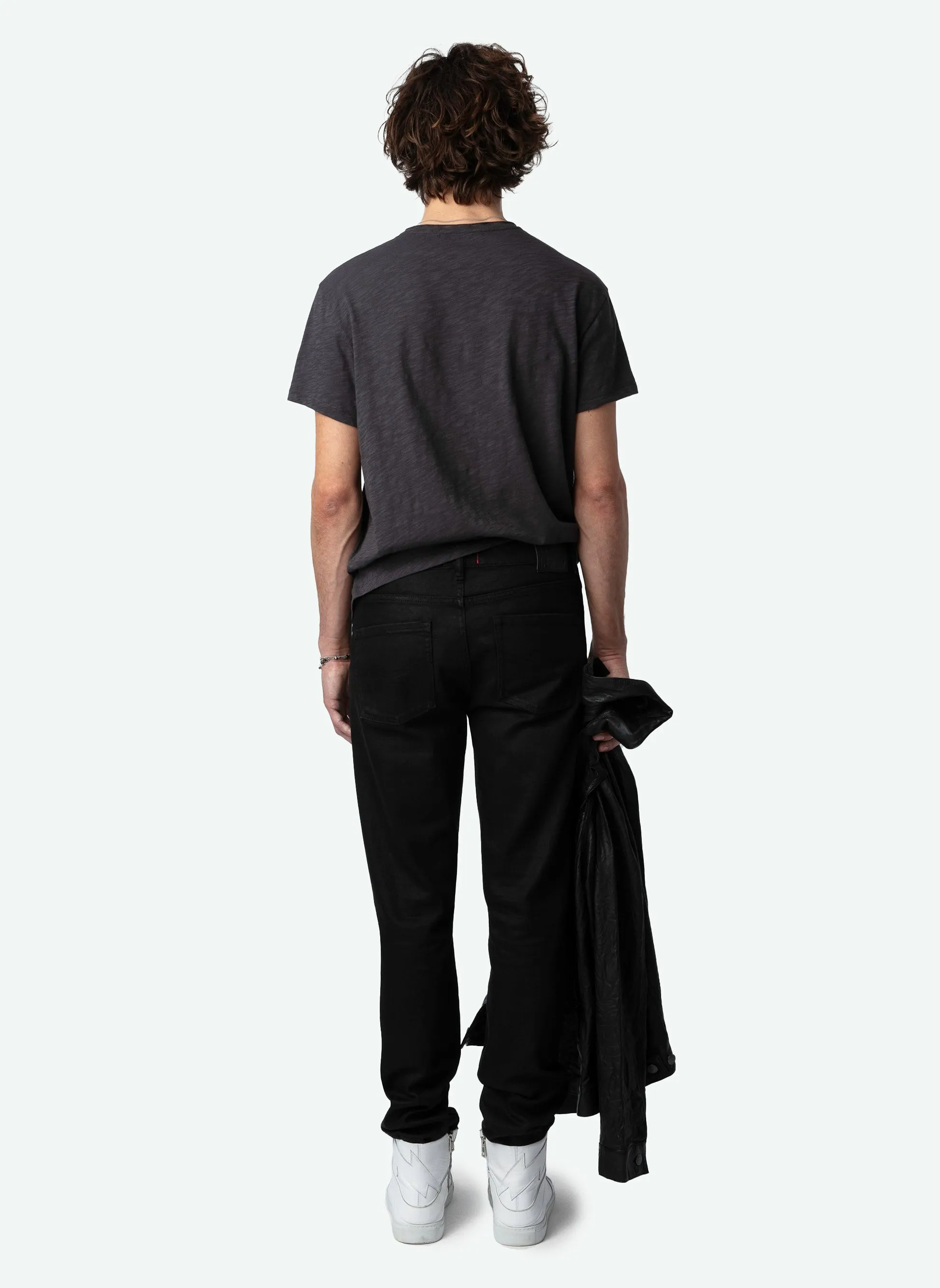 ZADIG&VOLTAIRE TOBY  CAMISETA ESTAMPADA DE ALGODóN ORGáNICO EN GRIS