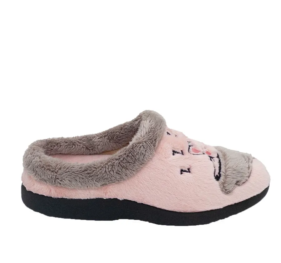 ZAPATILLA CANO CONFORT 2686 CASA PARA MUJER CÓMODA CHINELA DESCALZA PELUCHE ROSA PLANTILLA EXTRAÍBLE SUPERCONFORT 27925