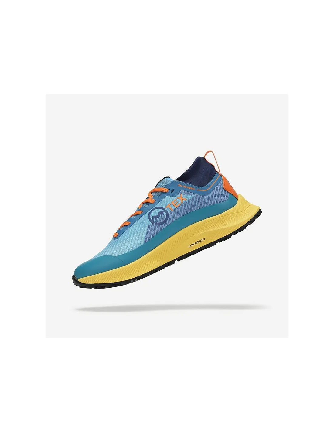 ZAPATILLAS DE TRAIL ATOM AT137 TERRA TRACKTEX YELLOW AQUA AZUL CLARO