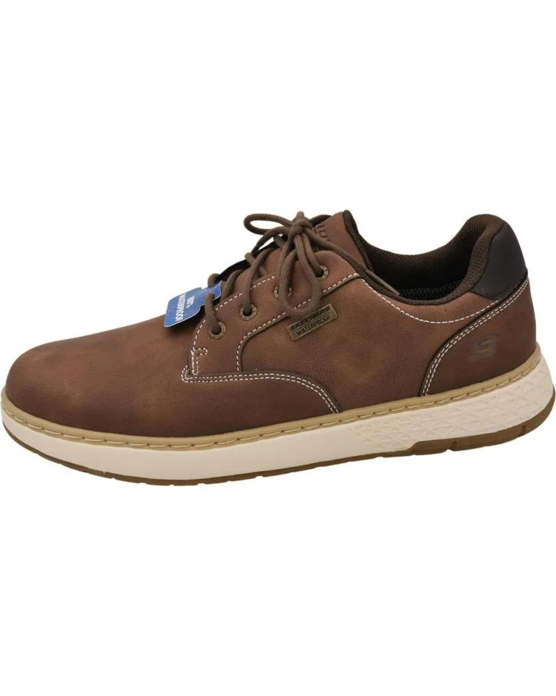 ZAPATOS SKECHERS  DE HOMBRE  DEPORTIVOS PARA HOMBRE PIEL VEGANA PLANTILLA M  BRN