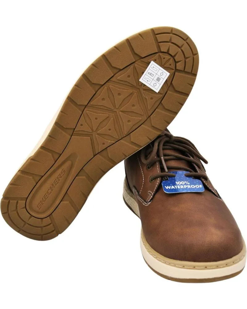 ZAPATOS SKECHERS  DE HOMBRE  DEPORTIVOS PARA HOMBRE PIEL VEGANA PLANTILLA M  BRN